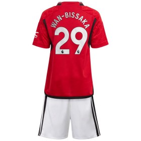Camisola Manchester United Wan-Bissaka 29 Criança Equipamento Principal 2023-24 Manga Curta